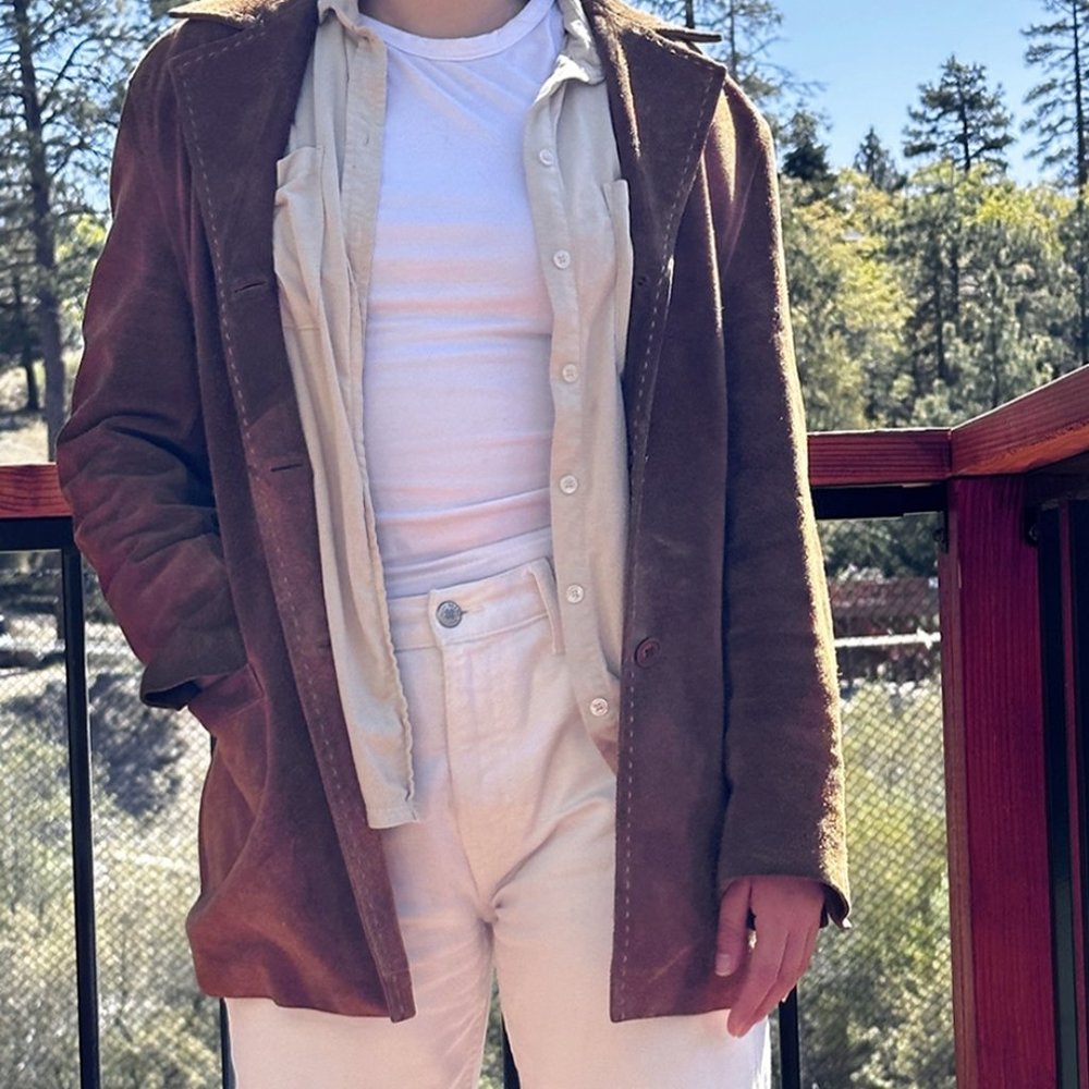 RARE Rosleen REAL SUEDE Leather Jacket ~ Coat
